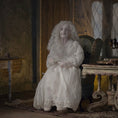 Load image into Gallery viewer, Julie Campbell Long-Haired Grandmother Ghost Seated Clay Dollhouse Doll
