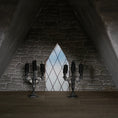 Load image into Gallery viewer, Gothic Bat Candelabra Pair with Black Candles 1:12 Scale