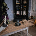 Load image into Gallery viewer, Pair of Artisan Skull Decorations Halloween Dollhouse Miniatures