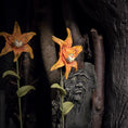 Load image into Gallery viewer, Georgia Marfels Orange Tiger Lily Cat Flower Green Glass Eyes