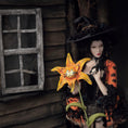 Load image into Gallery viewer, Georgia Marfels Orange Tiger Lily Cat Flower with Blue Glass Eyes