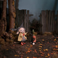 Load image into Gallery viewer, Witch Mouse Character Doll with Traveling Cart by Aleah Klay