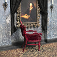 Load image into Gallery viewer, Vintage Bespaq Burgundy Velvet Armchair Miniature 1:12 Scale