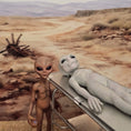 Load image into Gallery viewer, Rare Roswell Area 51 Alien Scene Set by Coursien & Dudley OOAK
