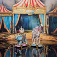 Load image into Gallery viewer, Artisan Circus Baby Elephant Pull Toy with Glass Candy Globe