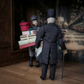 Load image into Gallery viewer, Vintage Porcelain Gentleman in Black Suit & Top Hat with Cane 1:12 Dollhouse Doll