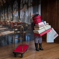 Load image into Gallery viewer, Artisan Bellman Doll with Valet Cart & Parcels Miniature 1:12 Scale