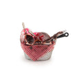 Load image into Gallery viewer, Artisan Miniature Wash Basin with Dirty Dishes on Gingham Cloth in 1:12 Scale