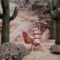 Load image into Gallery viewer, Aleah Klay Mouse Girl Riding Rosy Maple Moth Fantasy Sculpture with Lasso
