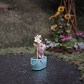 Load image into Gallery viewer, Aleah Klay OOAK Bunny in Garden Basket with Flowers, Ladybugs & Bees