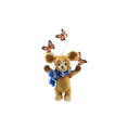 Load image into Gallery viewer, Aleah Klay OOAK Teddy Bear with Monarch Butterflies & Blue Striped Scarf