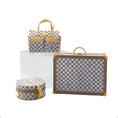 Load image into Gallery viewer, Jilienne Damier Azur-Style Designer Luggage Set with Suitcase & Travel Cases