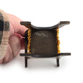 Load image into Gallery viewer, Masters Tudor Carved Wood Armchair with Woven Fringe Seat, Second Chair