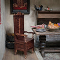 Load image into Gallery viewer, Artisan Carved Tall-Back Tudor Armchair, Signed & Dated 2019