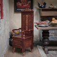 Load image into Gallery viewer, Artisan Carved Tall-Back Tudor Armchair, Signed & Dated 2019