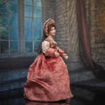 Load image into Gallery viewer, OOAK Tudor Lady Porcelain Dollhouse Doll with Beaded Headpiece