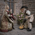 Load image into Gallery viewer, Derdriu Dolls Blonde Tudor Gentleman in Silk Costume with Feathered Cap 1:12
