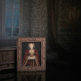 Load image into Gallery viewer, Portrait of Anne of Cleves by Melissa Wyatt Oil Painting After Hans Holbein 1987