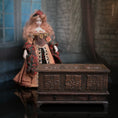 Load image into Gallery viewer, Signed 1981 Gothic Medieval Wooden Chest with Hinged Lid & Drawers