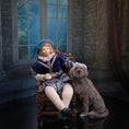 Load image into Gallery viewer, Artisan Tudor Renaissance Nobleman Porcelain Doll in Blue Velvet with Feathered Hat