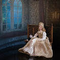 Load image into Gallery viewer, Derdriu Dolls Tudor Royal Lady in Silk Damask with French Hood 1:12 Scale