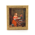 Load image into Gallery viewer, Paul Saltarelli “A Woman Reading a Letter with Still Life” One-of-One Miniature Painting