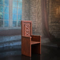Load image into Gallery viewer, Mark Roberts Signed Gothic High-Back Hand Carved Medieval Throne Chair