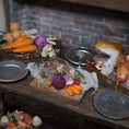 Load image into Gallery viewer, Dawn Lefley 8-Piece Tudor Medieval Feast Food Set with Game, Vegetables & Provisions