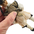 Load image into Gallery viewer, Derdriu Dolls Blonde Tudor Gentleman in Silk Costume with Feathered Cap 1:12