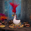 Load image into Gallery viewer, Gramarye Keep Roasted Swan Tudor Feast Centerpiece by Val Adams
