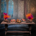 Load image into Gallery viewer, Val Adams Gramarye Keep Roasted Pigs on Pewter Platter Tudor Feast Miniature