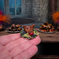 Load image into Gallery viewer, Val Adams Gramarye Keep Roasted Pig Head with Grapes Tudor Feast Miniature