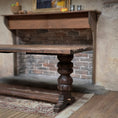 Load image into Gallery viewer, RARE Dave Williams Rustic Tudor Plank Trestle Table from 500-Year-Old Cottage Wood