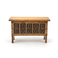 Load image into Gallery viewer, Tudor Gothic Carved Wooden Coffer Storage Chest with Hinged Lid 1:12 Scale