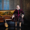 Load image into Gallery viewer, Derdriu Dolls Tudor Gentleman in Velvet with Sword Porcelain Dollhouse Doll