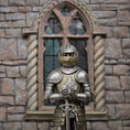 Load image into Gallery viewer, Tudor Knight #1 in Full Metal Armor with Sword & Wood Display Base 1:12 Scale