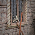 Load image into Gallery viewer, Medieval Weapons Set Halberd & Spear with Wood Shafts 1:12 Scale