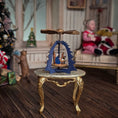 Load image into Gallery viewer, Volker Arnold Micro Miniature Blue Tree Christmas Pyramid with Nativity 1:144 Scale