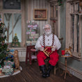 Load image into Gallery viewer, Julie Campbell OOAK Santa Making a Wooden Nativity with Chair & Worktable IGMA Doll