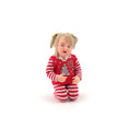 Load image into Gallery viewer, Svetlana Blassing Christmas Blonde Toddler Girl Doll in Red Knit Pajamas