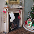 Load image into Gallery viewer, Natalia Frank Snowman Pictorial Petit Point Christmas Stocking with Fringe Cuff