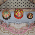 Load image into Gallery viewer, Set of Three Olga from DollhouseArt Miniature Paper Carousels on Wood Bases