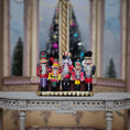 Load image into Gallery viewer, Vintage Artisan Nutcracker Wall Shelf Display with Five Hand-Painted Figures