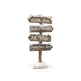 Load image into Gallery viewer, Dollhouse Miniature Snowy Christmas Signpost North Pole Santa’s Workshop Elf Village Candy Cane Lane