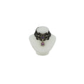 Load image into Gallery viewer, Sun Lemmens Wearable Amethyst Filigree Choker Necklace on White Display Bust