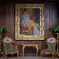 Load image into Gallery viewer, Artisan Signed Portrait of Madame Récamier Framed Petit Point Wall Art