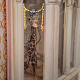 Load image into Gallery viewer, Pat Boldt 1:12 Scale Carousel Mother Giraffe with Lace Saddle, Pastel Ribbon & Florals