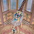Load image into Gallery viewer, Pat Boldt 1:12 Scale Carousel Mother Giraffe with Lace Saddle, Pastel Ribbon & Florals