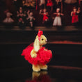 Load image into Gallery viewer, Anna Braun OOAK Floppy-Eared Mohair Bunny in Red Tulle Tutu, Jointed Artist Toy
