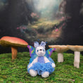 Load image into Gallery viewer, Anna Braun Blue Butterfly Ballerina Bear with Tutu, Wings and Bow, Jointed Bear
